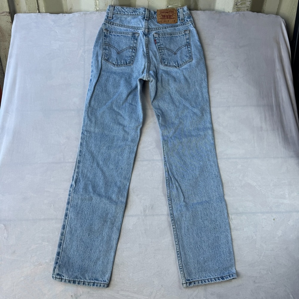 Vintage Levi's 512 Jeans Women's 27W Blue Denim Double Stitch 5-Pockets Straight